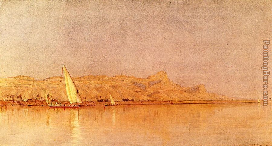 On the Nile, Gebel Shekh Hereedee painting - Sanford Robinson Gifford On the Nile, Gebel Shekh Hereedee art painting